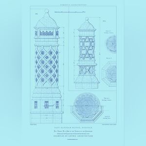 Architectural Print: East Barsham Manor Turret /+ Size A2